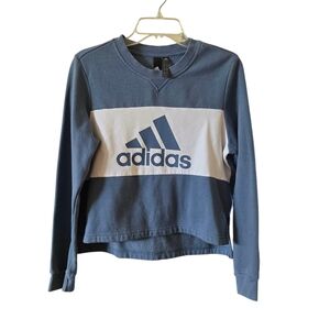 Adidas‎ Womens Blue and White Long Sleeve Shirt